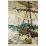 * After Montague Dawson [1895-1973]- The Rising Wind,:- a Frost & Reed coloured print, 1969,