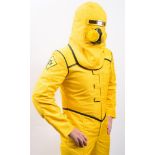 Ultraviolet (2006). A yellow hazmat suit:, together with coa..