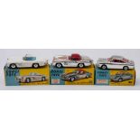 Corgi boxed group of three: Corgi 303 Mercedes-Benz 300SL Open Roadster, white body, blue interior,