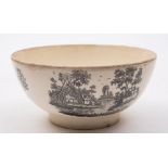 A late 18th Century English creamware (probably Leeds) Compass bowl:,