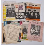 A collection of mid 20th Century sheet music: including Bing Crosby the Beatles 'Kansas City',