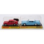 Dinky 163 Volkswagen 1600 TL fastback: red with silver trim, white interior,