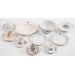 A collection of various foreign shipping company tableware:,