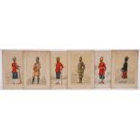 British School early 20th Century- Six Indian Army uniform studies,:- 127th Q.M.