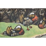 * George Manzana-Pissarro [1871-1961]- Ducks,:- stencil print,