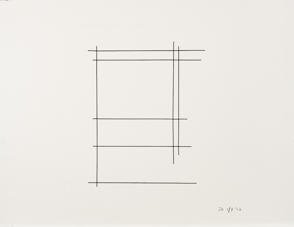 * Justin Knowles [1935-2004]- S.109.01, linear form,:- initialled, numbered and dated J.K.