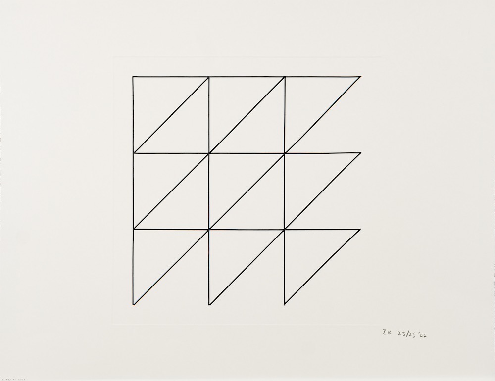 * Justin Knowles [1935-2004]- S.109.01, linear form,:- initialled, numbered and dated J.K. - Image 5 of 6