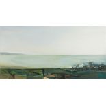 * Michael J. Praed [b.1941]- Overlooking The Bay,:- oil on canvas, 61 x 122cm, unframed.