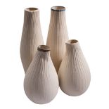 *Lorraine Ditchburn [Contemporary] four porcelain vessels: of slip cast construction comprising two