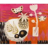 * Mary Fedden [1915-2012] - The Red Table,:- signed and dated 1987 bottom left,