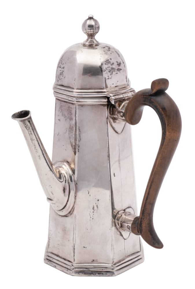 An Elizabeth II silver cafe-au-lait pot, LAO, London, 2020: in the Georgian style, - Image 2 of 2