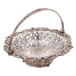 A Victorian silver sweetmeat basket, maker JJ, Sheffield,