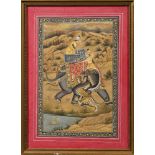 A Mughal picture of a tiger hunt: gouache,