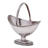 A George III silver swing-handled pedestal basket, maker William Abdy, London,