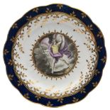 A Chamberlains Worcester plate: the painting attributed to Humphrey Chamberlain Jnr.