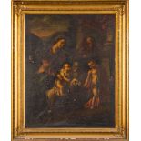 Manner of Bernardus Luini, 18th Century- The Holy Family with St John The Baptist,:- oil on canvas,