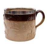 A salt glazed stoneware mug,