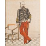 Chinese School Circa 1860, signed Xieji Gui Dingnan- Portrait of a Western Officer or Governor,