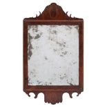 An 18th Century mahogany fret cut mirror:,