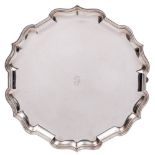 A George V silver salver , maker Hamilton & Co, London, 1920: initialled,
