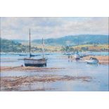 * Michael Norman [b.1943] - Morning on The Estuary, Exmouth:- signed, pastel drawing, 35 x 50cm.