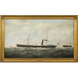 George Mears [1826-1902]- The Paddle Steamer Eagle II:- signed and dated 1873 bottom right oil on