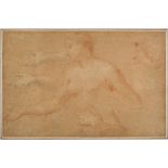 Attributed to Charles Joseph Natoire [1700-1777]- Half-length female figure study,