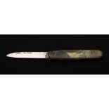 A Victorian silver folding fruit knife, maker Adie & Lovekin Ltd, Birmingham,