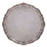 A George VI silver salver, maker Viners Ltd, Sheffield,