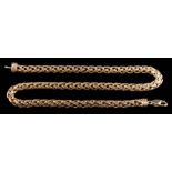 A 9ct gold 'Palmier' link necklace: approximately 46.5cm long, 86gms gross weight.