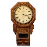 While, Birmingham, an inlaid rosewood wall clock: the eight-day duration,