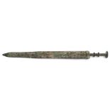 A Chinese bronze sword (Jian): having a 44cm.