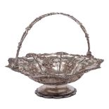 A William IV silver swing-handled basket, maker's mark worn, London,