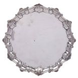 A George IV silver salver, maker Rebecca Emes & Edward Barnard I, London,