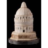 A 19th century Grand Tour carved alabaster model of the Battistero Di San Giovanni,
