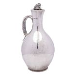 A Victorian silver wine ewer, maker Charles Thomas Fox & George Fox, London, 1854: of ovoid outline,