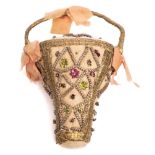 A late 17th/early 18th century pin cushion: of basket-shaped outline,