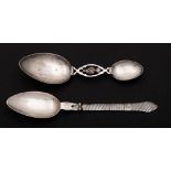 A 19th Century Austro-Hungarian silver folding spoon,