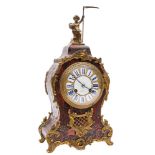A French boulle cased mantel clock: the eight-day duration movement striking the hours and