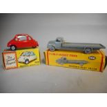 Dinky Dublo No 006 Bedford Flat Truck: and Corgi, No 233 Heinkel-1 Economy Car, both boxed.