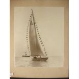 A monochrome photograph of 'Cutty 1920' by Kirk of Cowes:, framed and glazed, 28 x 23cm .