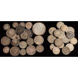 A collection of Swiss and Prussian coins: including 1866 'XXX Ein Pfundfein' (higher grade) with