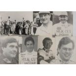 A group of motor racing autographs, Innes Ireland: Martin Brundle, Russell Brookes, Win Percy,