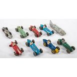 A group of nine Dinky Racing cars: including No 23G Cooper Bristol,