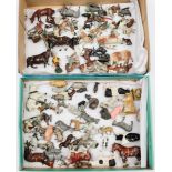 Britains and others. A collection of various farm animals: including cows, hens, pigs and sheep etc.