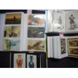A collection of assorted postcards: relating to Antiquities and Art contained in four albums.