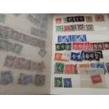A box of stamps including GB.