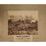 Barnstaple. An early 20th century photograph 'Proclamation of King Edward VII in Barnstaple Square..