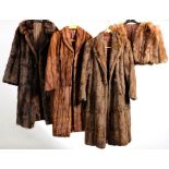 Three mid 20th century fur coats,