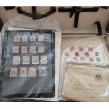 A suitcase of stamps on pages etc including old.